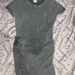 Charcoal grey dress VS PINK